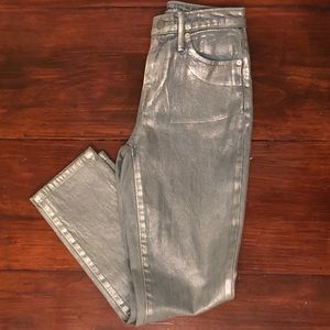 Mossimo Mom Jeans Metallic like new Size 00 -  24